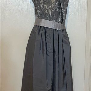 Lace and taffeta fabric dress